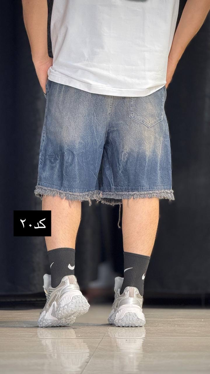 شلوارک جین سرمه ای 